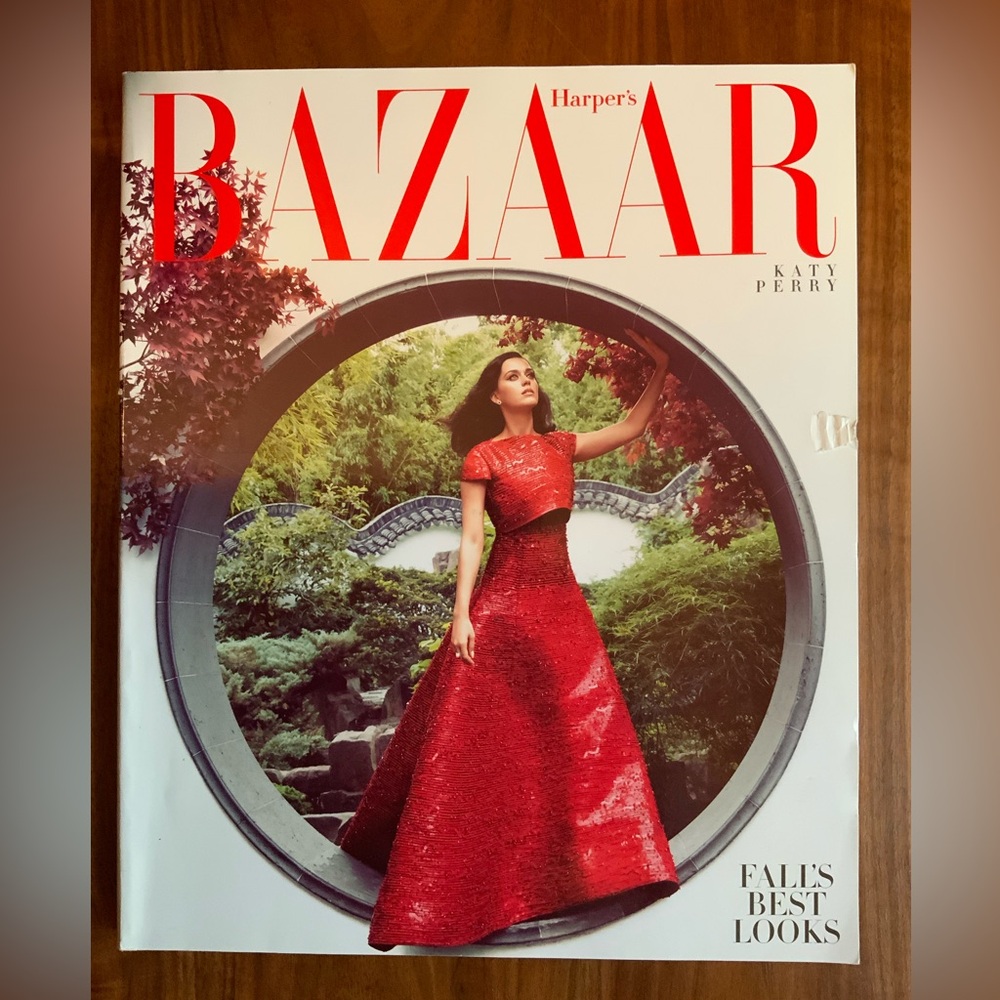 Harper’s Bazaar Magazine October 2014 Katy Perry Cover